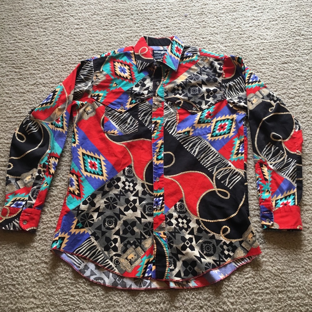 vintage Wrangler Men’s Western Button Down